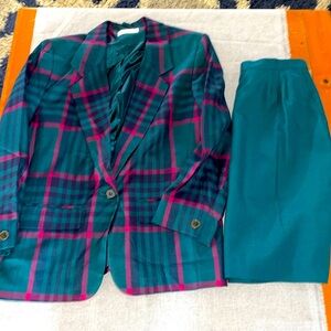 Vintage Sophisticates Pendleton 2 piece jacket skirt size 10